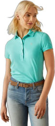 Produktbild von Ariat Prix 3.0 Reitshirt Damen Sommer Blau Türkis Größe L