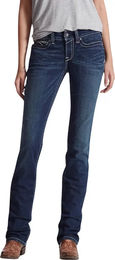 Produktbild von Ariat R.E.A.L. Straight Icon Reitjeans für Damen in Blau aus Baumwolle