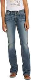 Produktbild von Ariat R.E.A.L. Whipstitch Reithose für Damen aus Baumwolle Blau 26xS