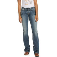 Produktbild von Ariat R.E.A.L. Whipstitch Reithose für Damen aus Baumwolle Blau