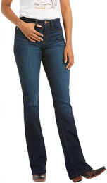 Produktbild von Ariat Real Boot Cut Ballary Reithose Damen Blau Baumwolle