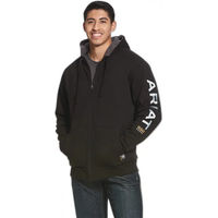 Produktbild von Ariat Rebar All Weather Hoodie für Herren aus Baumwolle wasserabweisend Schwarz Größe S