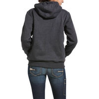 Produktbild von Ariat Rebar AllWeather Full Zip Hoodie Damen Pullover aus Baumwolle wasserabweisend Grau XL
