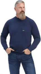 Produktbild von Ariat Rebar Cotton Strong Langarmshirt für Herren in Blau Größe M