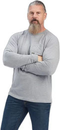 Produktbild von Ariat Rebar Cotton Strong Langarmshirt für Herren in Grau Größe M