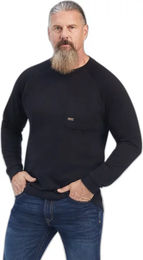 Produktbild von Ariat Rebar Cotton Strong Langarmshirt für Herren in Schwarz Größe S