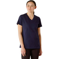 Produktbild von Ariat Rebar Cotton Strong V-Neck T-Shirt Damen Baumwolle Schwarz Blau XL