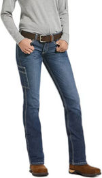 Ariat Rebar DuraStretch Riveter Jeans für Damen mit geradem Bein in Blau Größe 28 – Bild 1 von 12