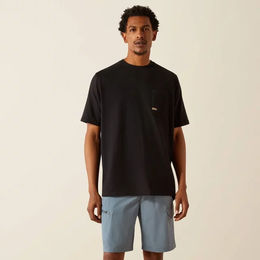 Ariat Rebar Hardhead T-Shirt aus Baumwolle für Herren in Schwarz Größe M – Bild 1 von 6