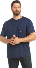 Ariat Rebar Heat Fighter Reitshirt für Herren aus Polyester in Blau Größe S – Bild 1 von 1