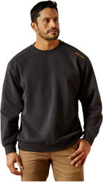 Ariat Rebar Lightweight Fleece Sweatshirt für Herren in Grau oder Schwarz – Bild 1 von 4