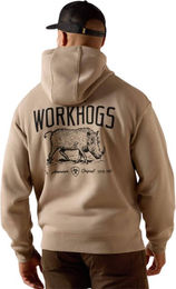 Ariat Rebar Lightweight Workhog Hoodie Herren Beige Baumwolle Größe L – Bild 1 von 3