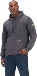 Produktbild von Ariat Rebar Workman Duracanvas Hoodie Kapuzensweatshirt für Herren aus Baumwolle Grau Größe S wasserabweisend