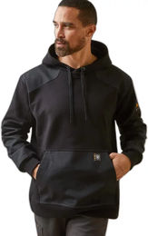 Ariat Rebar Workman Duracanvas Hoodie Kapuzensweatshirt für Herren aus Baumwolle wasserabweisend Schwarz Größe S – Bild 1 von 1