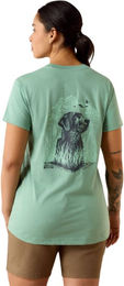 Produktbild von Ariat Rebar Workman Field T-Shirt Damen aus Baumwolle Grün XS wasserabweisend