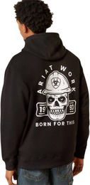 Ariat Rebar Workman Hardhead Hoodie Herren Kapuzenpullover Wasserabweisend Baumwolle Schwarz XS – Bild 1 von 4