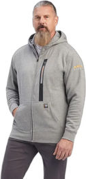 Produktbild von Ariat Rebar Workman Hoodie für Herren aus Baumwolle grau wasserabweisend Größe S