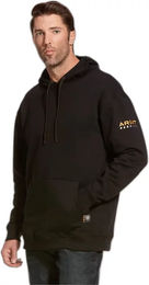 Produktbild von Ariat Rebar Workman Hoodie für Herren aus Baumwolle wasserabweisend Schwarz S