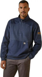 Produktbild von Ariat Rebar Workman Sweatshirt für Herren mit 1/4 Reißverschluss wasserabweisend Blau