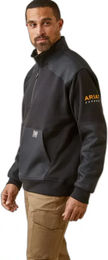 Ariat Rebar Workman Sweatshirt für Herren mit 1/4 Reißverschluss wasserabweisend Schwarz Größe S – Bild 1 von 1