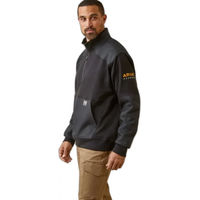 Produktbild von Ariat Rebar Workman Sweatshirt für Herren mit 1/4 Reißverschluss wasserabweisend Schwarz Größe S