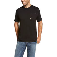 Produktbild von Ariat Rebar Workman T-Shirt für Herren aus Baumwolle Schwarz Größe L