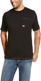 Produktbild von Ariat Rebar Workman T-Shirt für Herren aus Baumwolle Schwarz Größe M