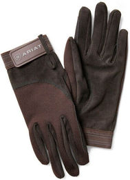 Ariat Reithandschuhe Tek Grip Bark aus synthetischem Wildleder Größe 7 1/2 – Bild 1 von 1