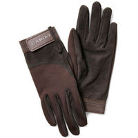 Produktbild von Ariat Reithandschuhe Tek Grip Bark aus synthetischem Wildleder in Braun/Beige Größe 8