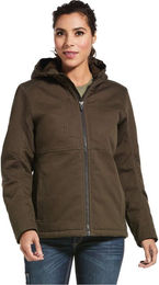 Ariat Reitjacke Rebar DuraCanvas für Damen in Grün XS wasserabweisend Winterjacke aus Nylon – Bild 1 von 5