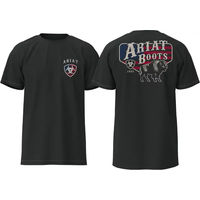 Produktbild von Ariat Reitshirt American Bison Classic für Herren in Grau und Schwarz aus Polyester Größe M