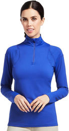 Ariat Reitshirt Baselayer Auburn 1/4 Zip Blau Größe M – Bild 1 von 1
