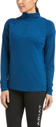 Ariat Reitshirt Baselayer Auburn 1/4 Zip Blue Opal Größe M – Bild 1 von 1