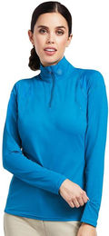 Ariat Reitshirt Baselayer Auburn 1/4 Zip Funktionsshirt Blau Größe S – Bild 1 von 1