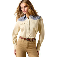 Produktbild von Ariat Reitshirt Damen Horseshoe aus Baumwolle Beige Größe L