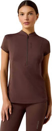 Produktbild von Ariat Reitshirt Damen mit 1/2 Reißverschluss Braun Größe L