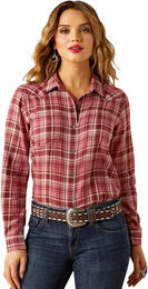 Ariat Reitshirt für Damen aus Baumwolle in Rot Größe L – Bild 1 von 3