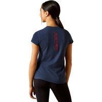 Produktbild von Ariat Reitshirt für Kinder aus Bio-Baumwolle Blau XXL