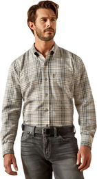 Produktbild von Ariat Reitshirt Simmental Herren aus Wolle in Grau und Beige Größe S