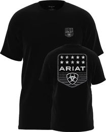 Produktbild von Ariat Reitshirt Stripe Patriotic für Herren in Schwarz Größe L