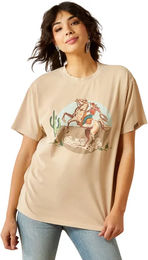 Produktbild von Ariat Ride On Reitshirt für Damen aus Baumwolle Beige XXL