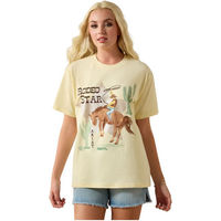 Produktbild von Ariat Rodeo Star T-Shirt für Damen aus Baumwolle in Pear Sorbet Gelb Größe XS