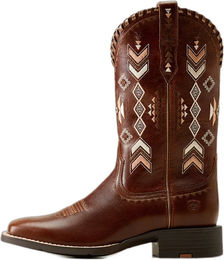 Ariat Round Up Skyler Westernstiefel Damen aus Leder in Braun Beige Größe 39 EU – Bild 1 von 2