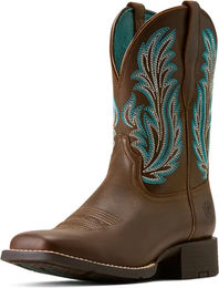 Ariat Round Up Westernstiefel Damen aus Leder Braun Größe 39 – Bild 1 von 1