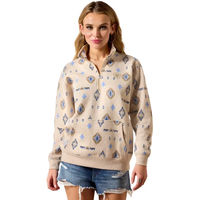 Produktbild von Ariat Sapphire Sweatshirt 1/2 Zip für Damen in Beige aus Baumwolle