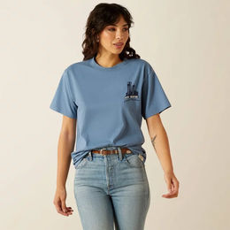 Produktbild von Ariat Sendero Country Fences T-Shirt für Herren in Blau Größe L
