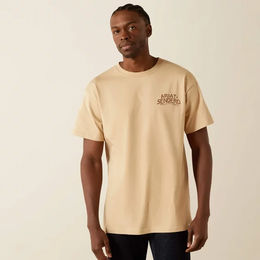 Ariat Sendero West Is Best T-Shirt für Herren in Beige XXL – Bild 1 von 1