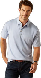 Produktbild von Ariat Shaldon Reit-Poloshirt für Herren aus Bio-Baumwolle Blau Größe L