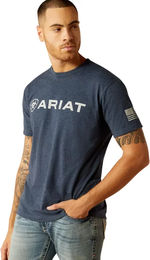 Produktbild von Ariat Shield T-Shirt für Herren aus Baumwolle Blau XXL