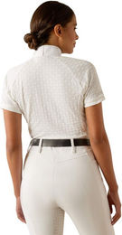 Produktbild von Ariat Showstopper X Show Shirt Turniershirt für Damen in Weiß und Silber Größe XL aus Polyester